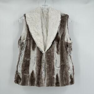 Pandemonium Women‎ Vest Size XS Faux Fur Festival Hippie Retro Statement Boho
